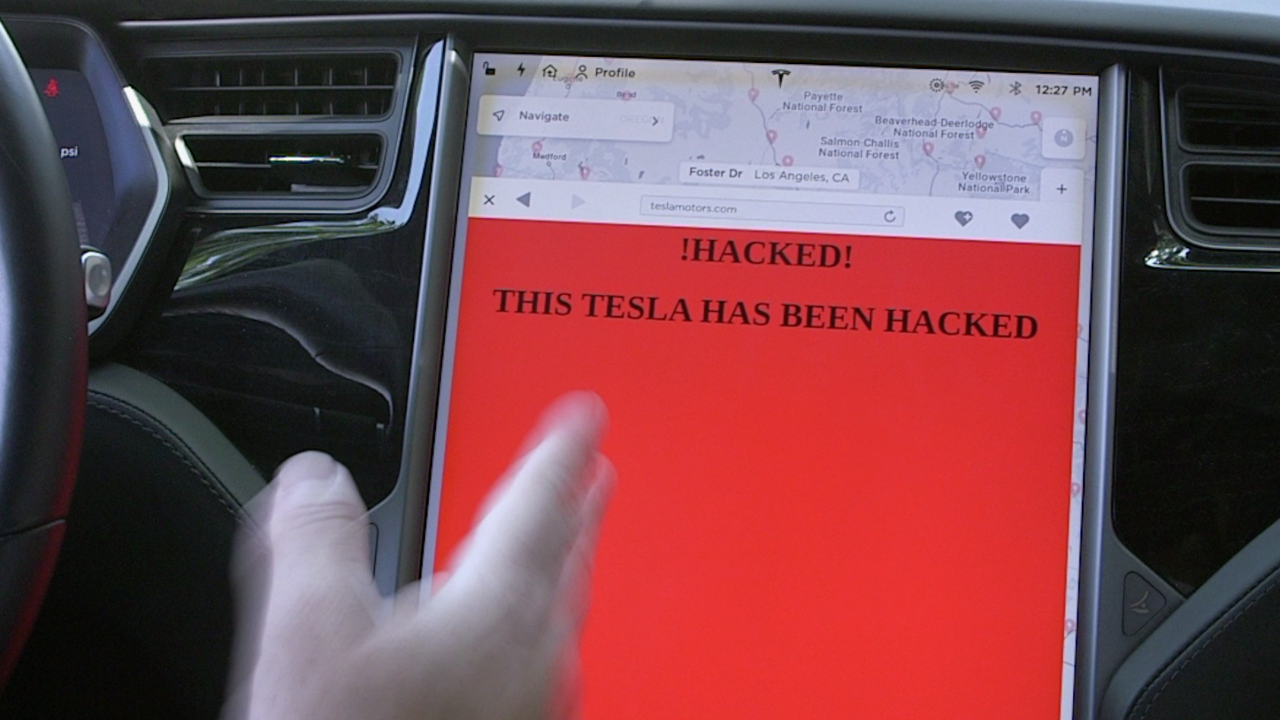 Hacked Tesla Screen