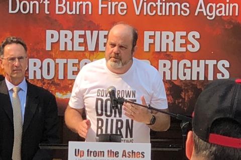 Wildfire Victims Rally on Capitol Steps