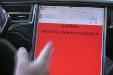 Hacked Tesla Screen
