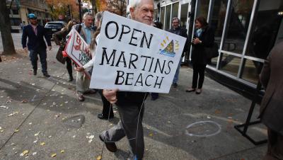 Protestors trying to save Martin's beach