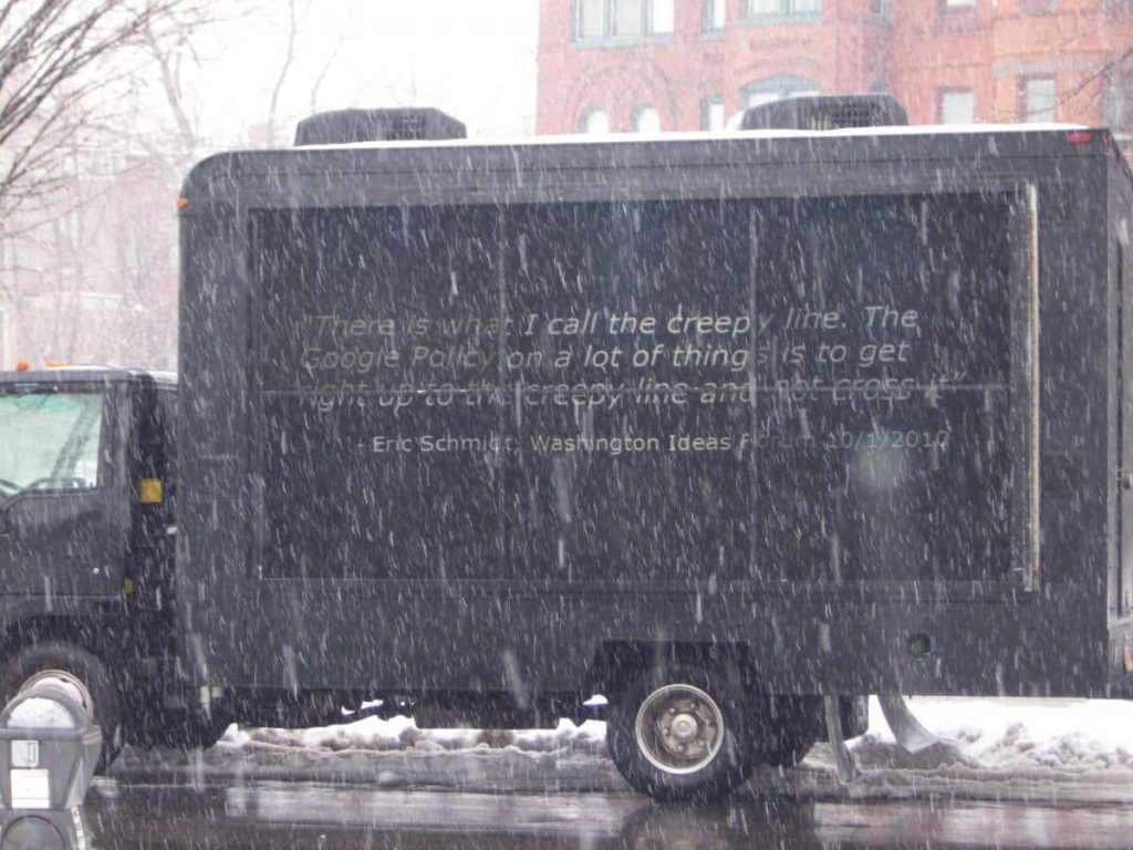 Neither sleet or snow can stop “Mr. Schmidt”
