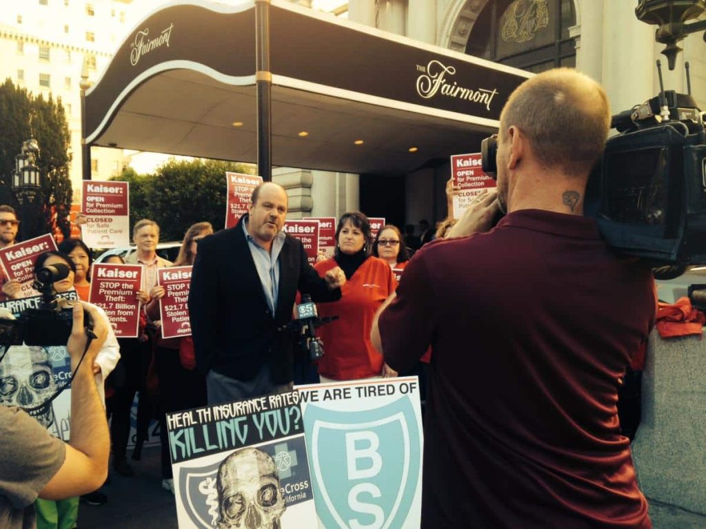 Yes On 45 Supporters Deliver Steer Manure to Health Insurance CEOs at Nob Hill Gala to Return Some of the BS Companies Are Dishing Out to Voters on Prop 45