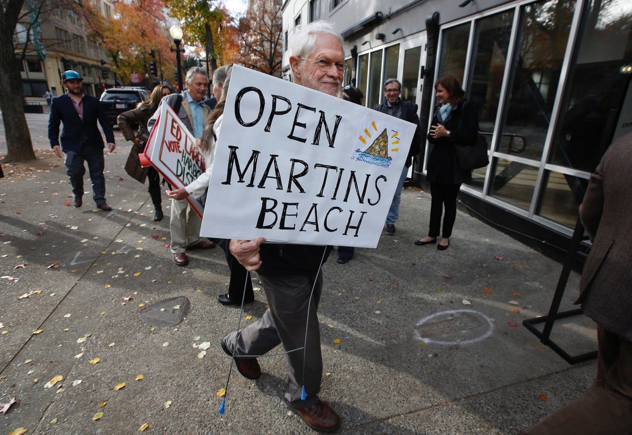 Protestors trying to save Martin's beach