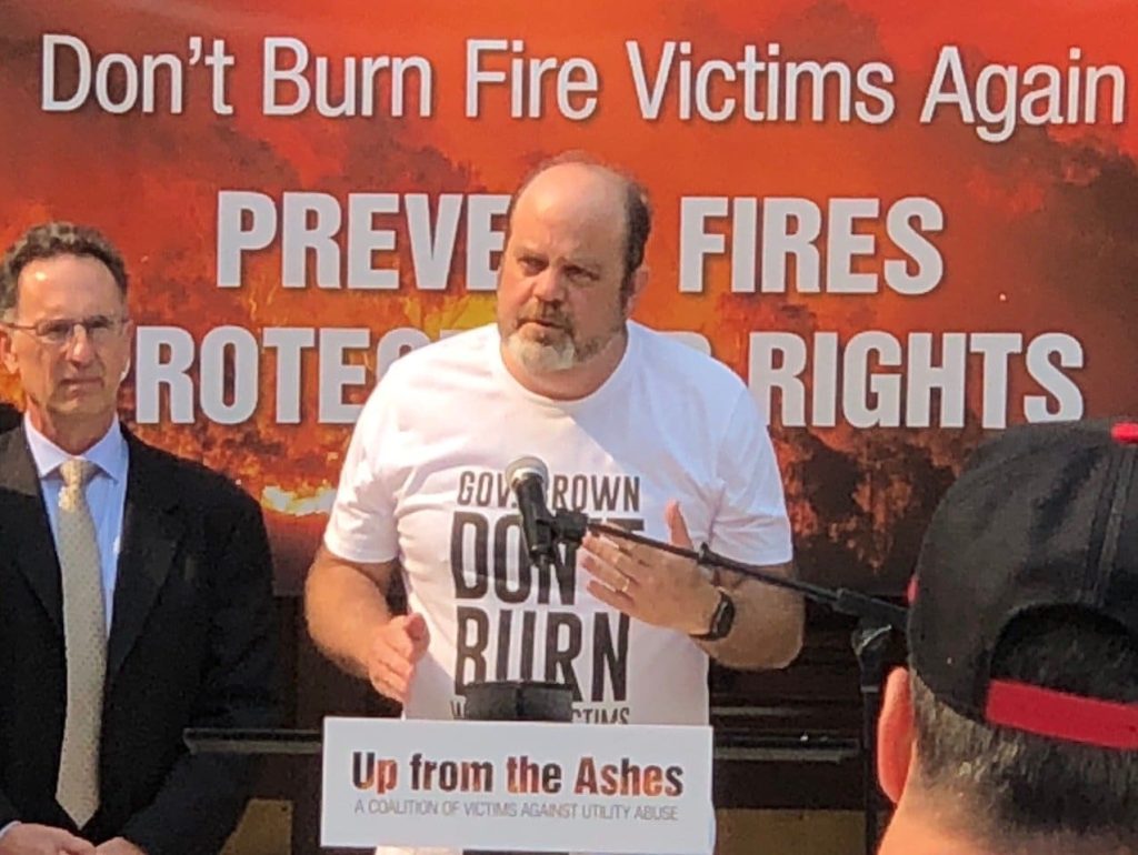 Wildfire Victims Rally on Capitol Steps