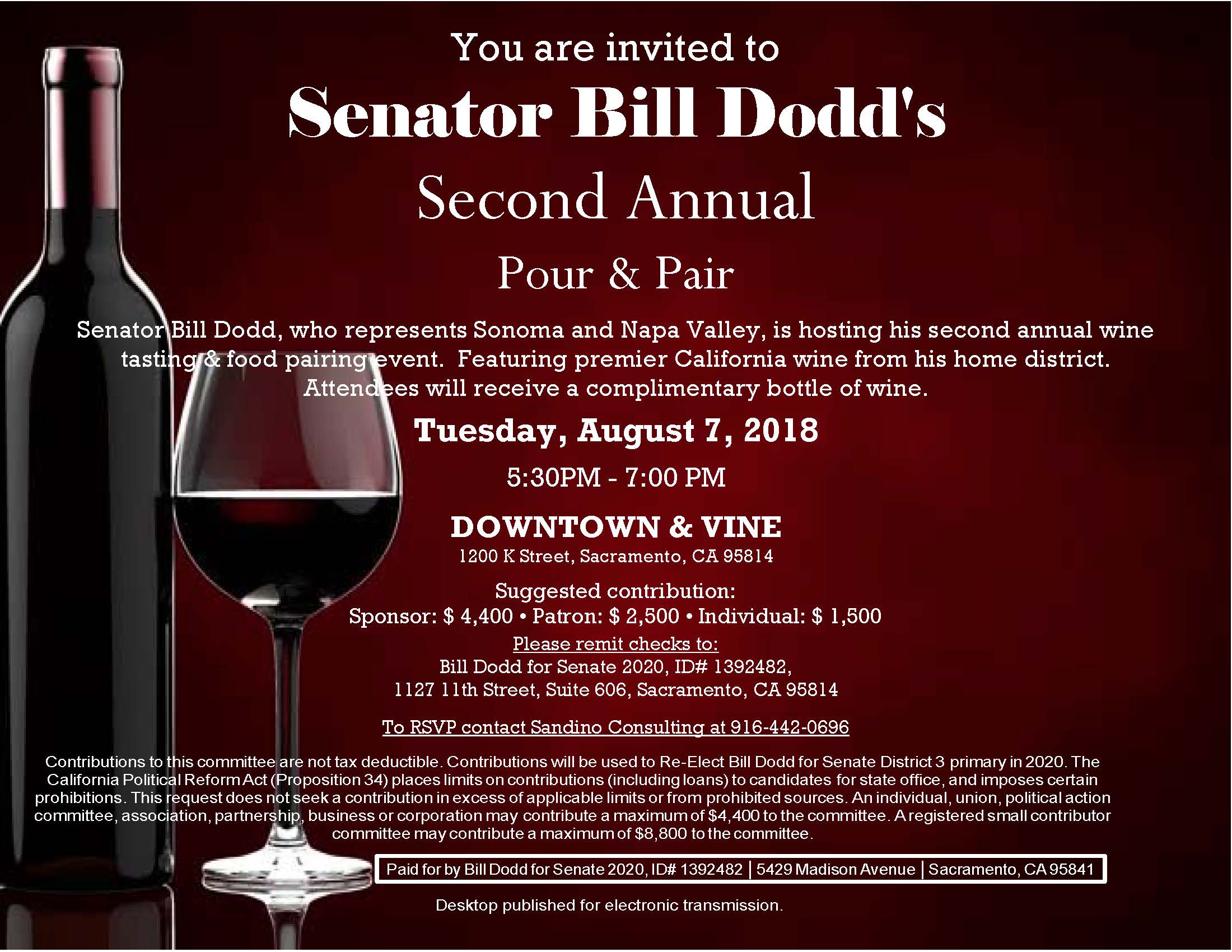 Invitation to Dodd fundraiser