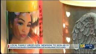KGET NBC TV-17 Bakersfield, CA: Bakersfield Family Supports Passage of AB 35 To Raise Med Mal Cap in CA