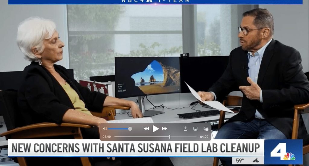 KNBC-LA (NBC) – Los Angeles, CA; Consumer Watchdog’s Liza Tucker Speaks of New Concerns With Santa Susana Field Lab Clean Up