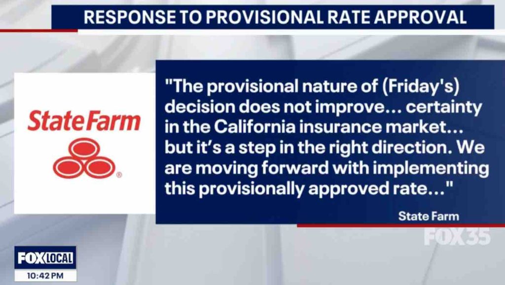 KCBA (FOX) – Monterey, CA: Response To Provisional Rate Hike For State Farm