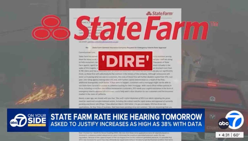 KGO-SF (ABC) – San Francisco, CA: State Farm Rate Hike Hearing Tomorrow