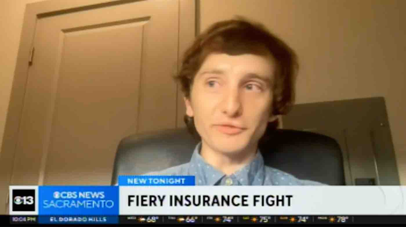 KOVR-SAC (CBS)Â –Â Sacramento, CA: Fiery Insurance Fight