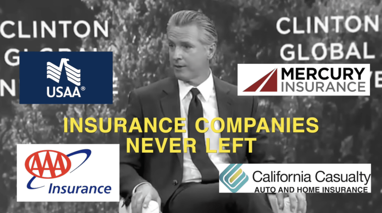 Consumer Alert: Insurers That Newsom Said Were Returning Never Left California
