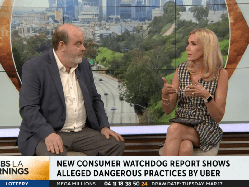 KCBS – LA: New Consumer Watchdog Report Shows Alleged Dangerous Practices By Uber