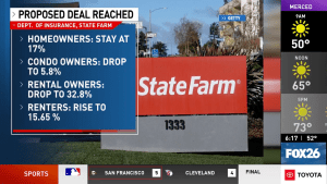KMPH-FRES (FOX): State Farm, CA Weigh Settlement Deal