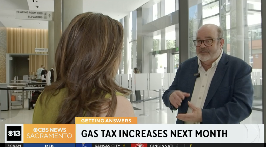 CBS13: Gas Tax Increases Next Month