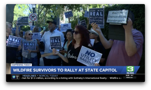 KCRA News: Wildfire Survivors To Rally At State Capitol