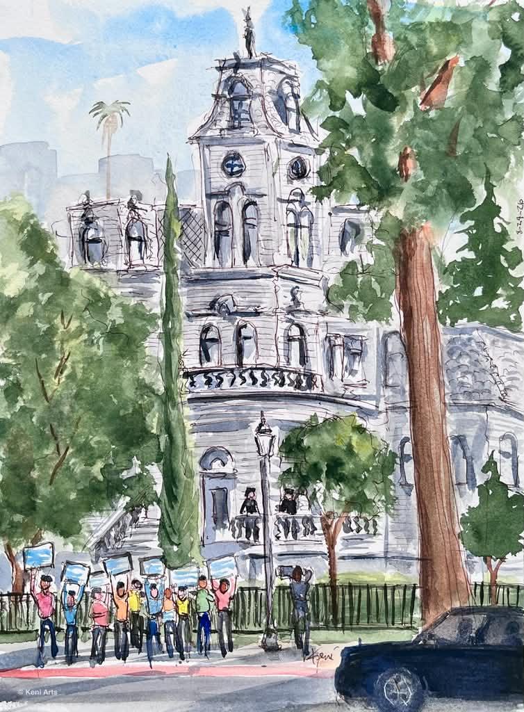 Artwork by Eaton Fire survivor Keni Arts.